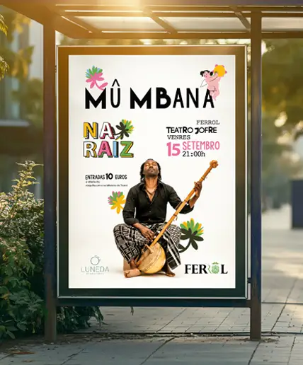 Cartel MÛ MBANA festival Na Raíz